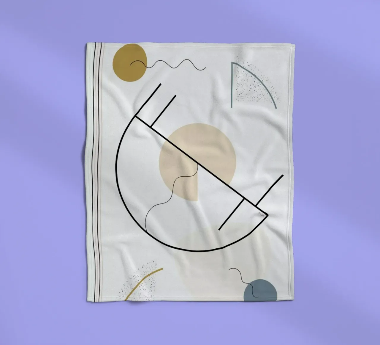 Geometric Shape Fleecedecke von Linda Gobeta