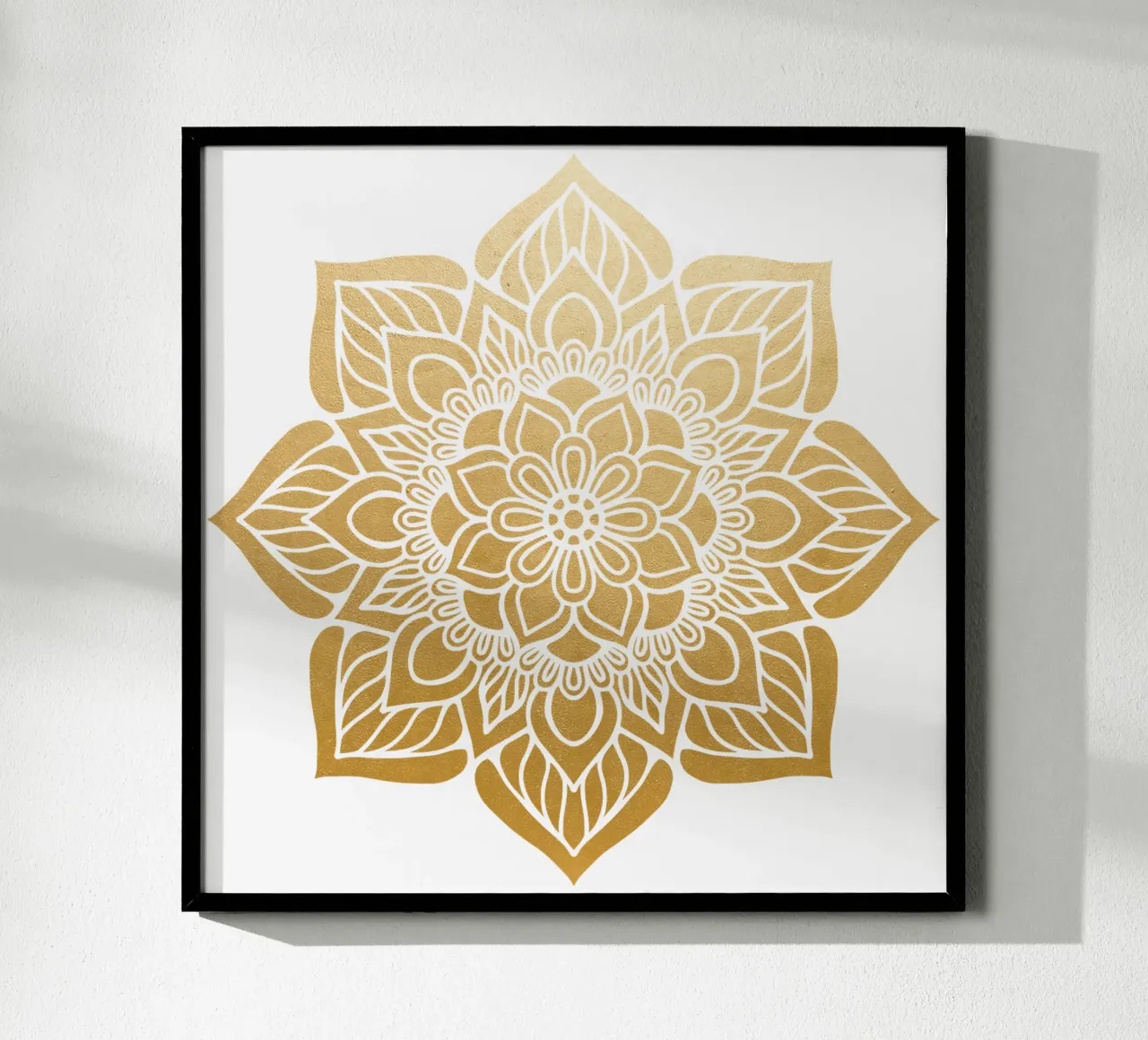 Mandala d'oro poster con telaio in plastica da Spiritual Touch