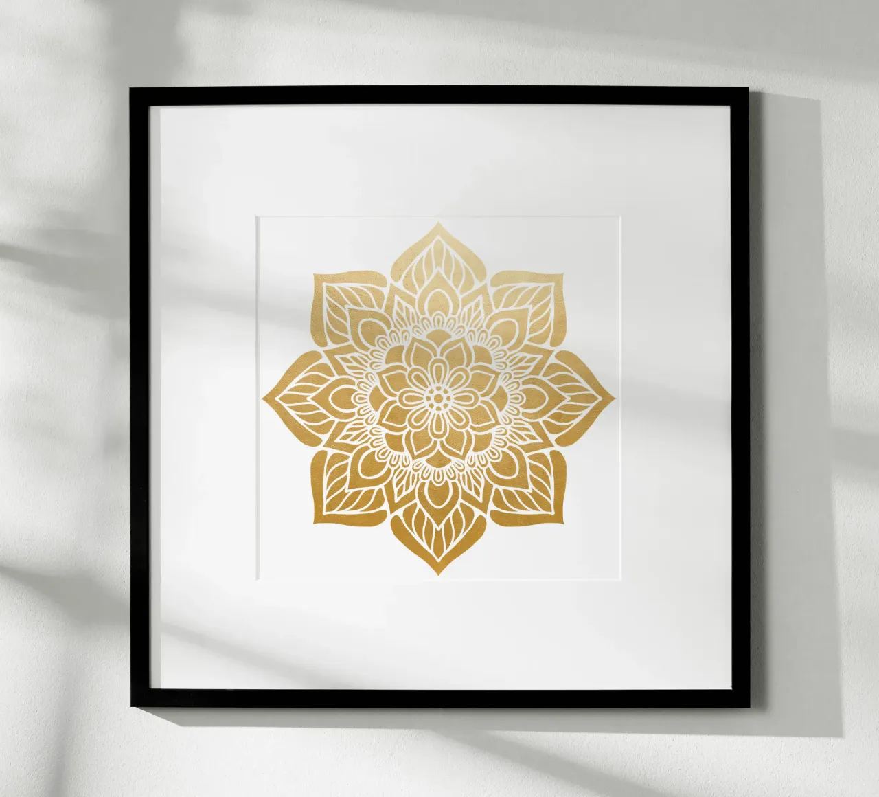 Mandala d'oro poster con telaio in plastica da Spiritual Touch