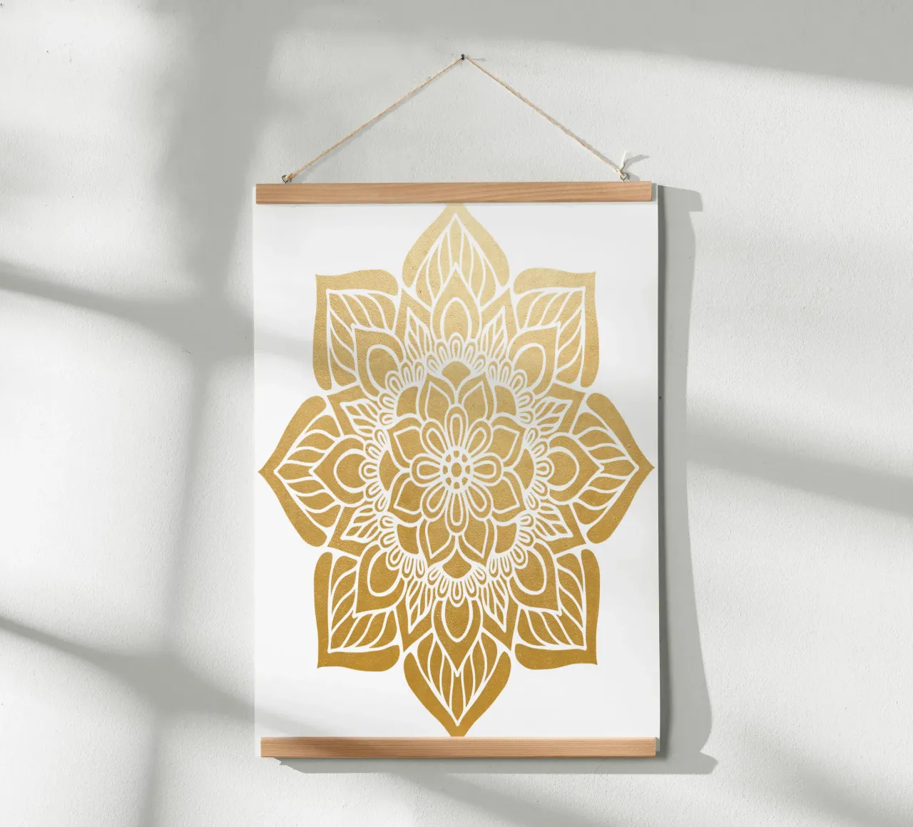 Mandala d'oro poster con telaio in plastica da Spiritual Touch