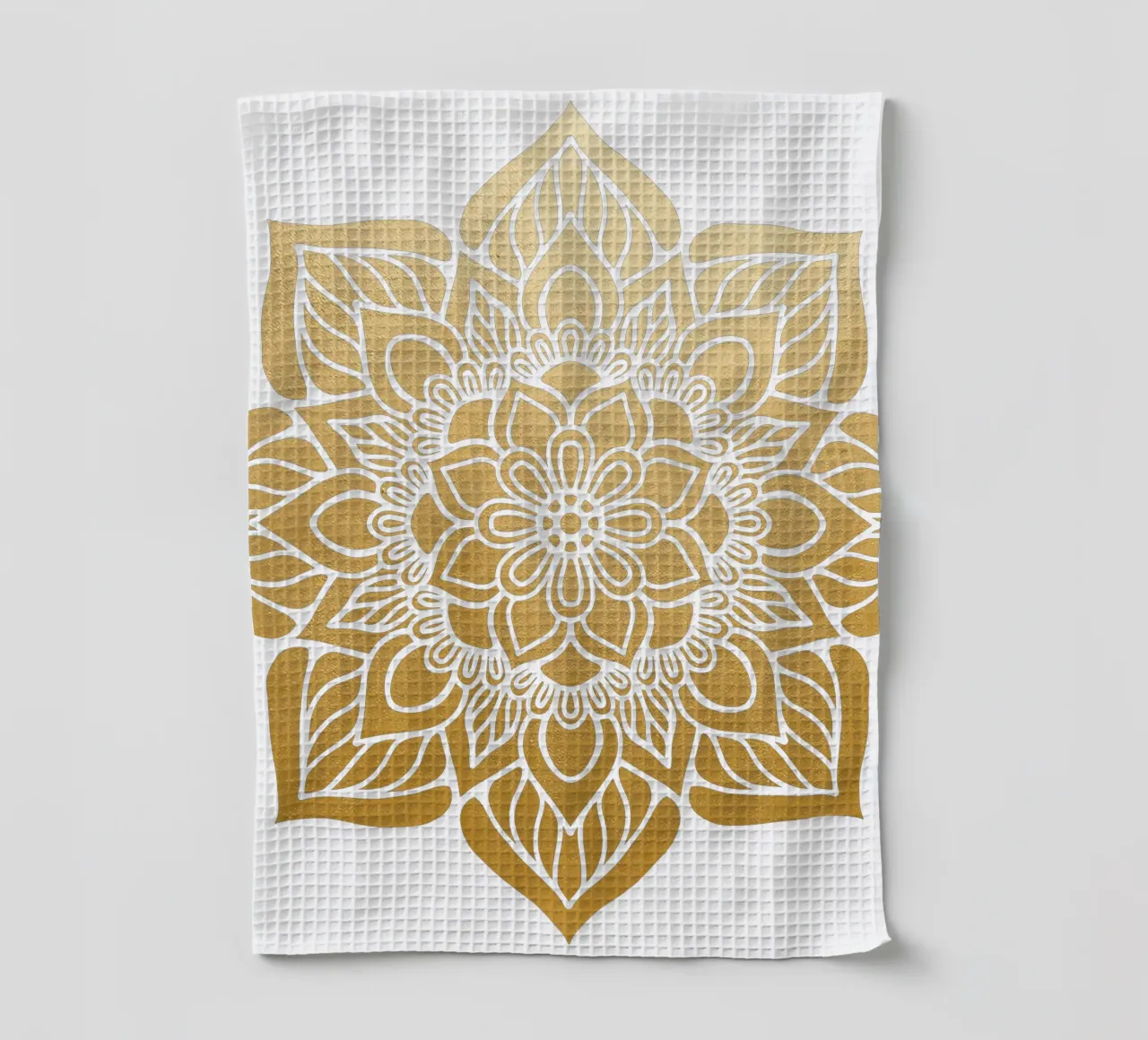 Goldenes Mandala Geschirrtuch von Spiritual Touch