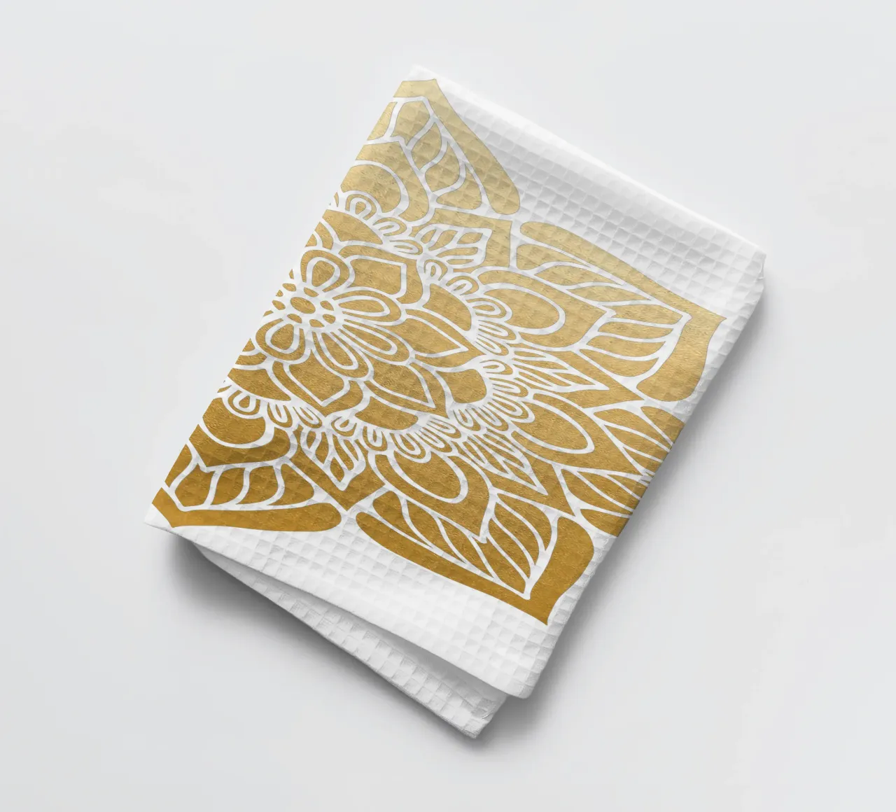 Goldenes Mandala Geschirrtuch von Spiritual Touch