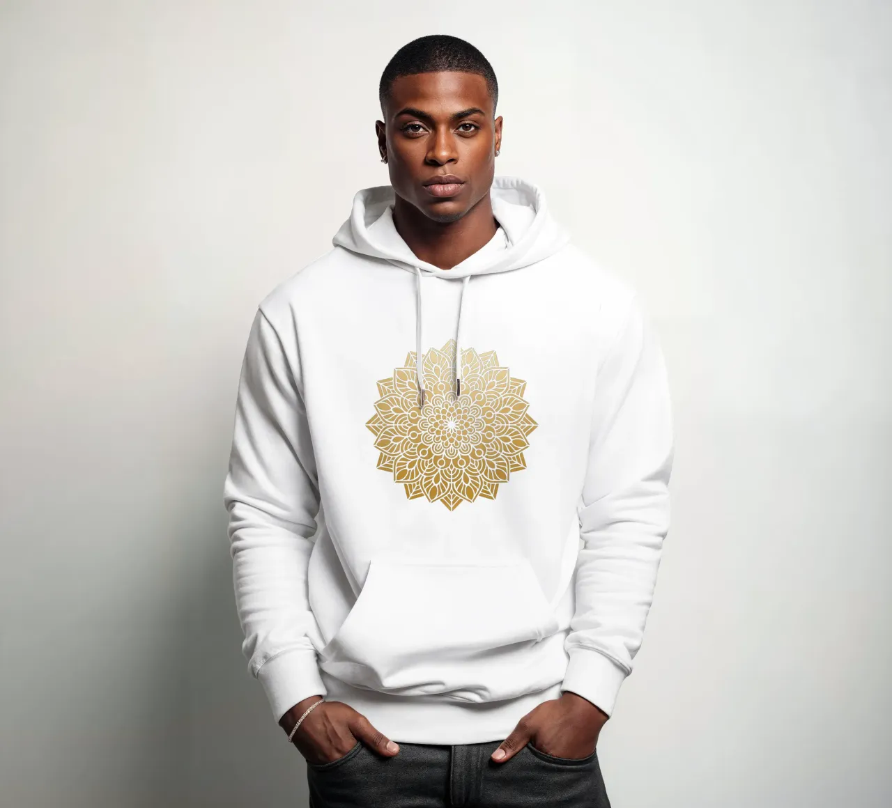 Mandala d'oro felpa con cappuccio da Spiritual Touch