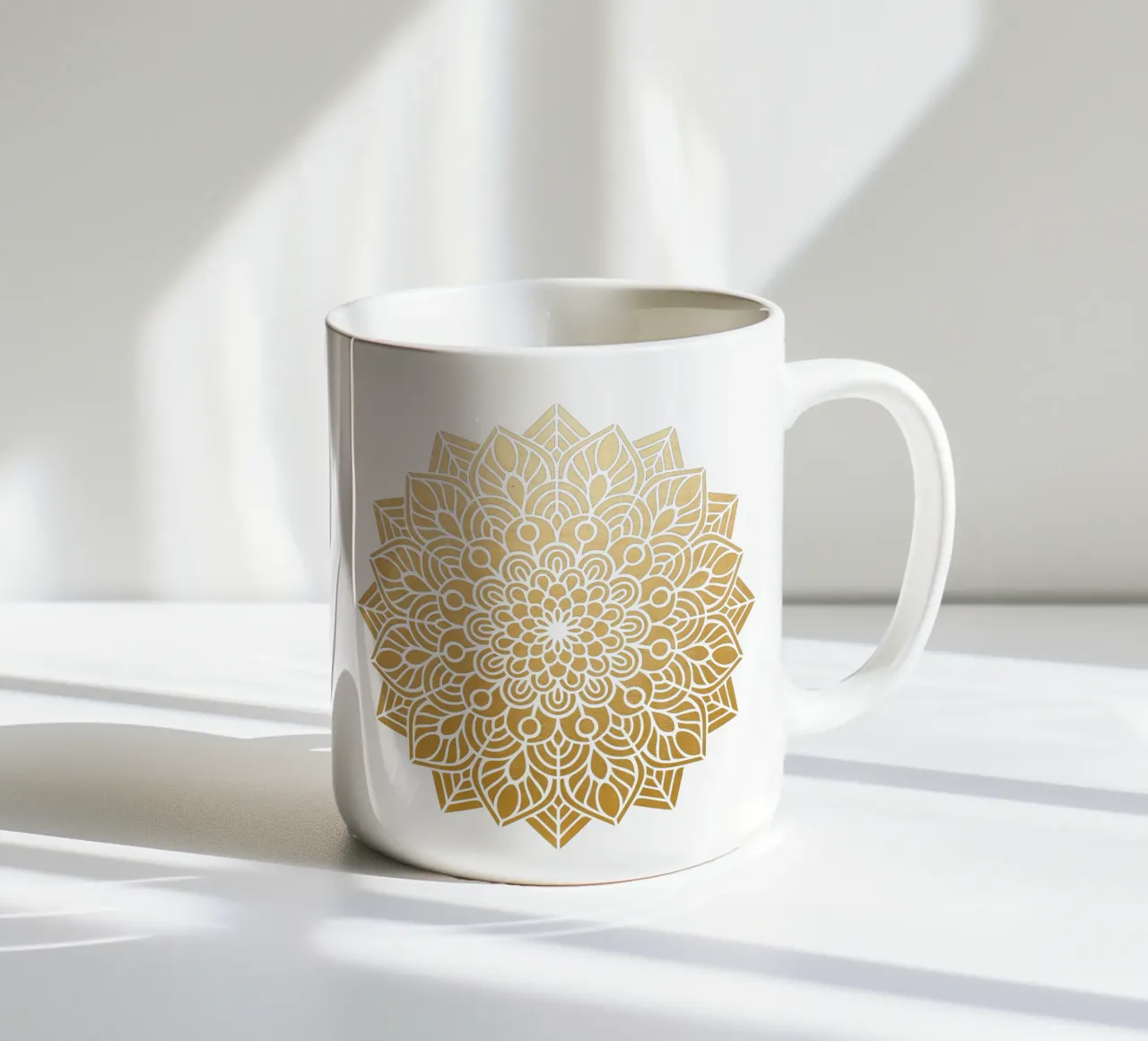 Mandala d'oro tazza in ceramica da Spiritual Touch