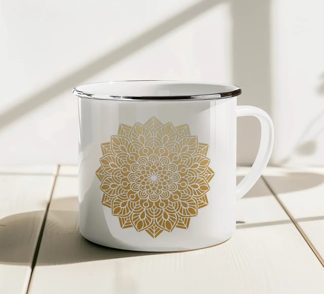Mandala d'oro tazza in smalto da Spiritual Touch