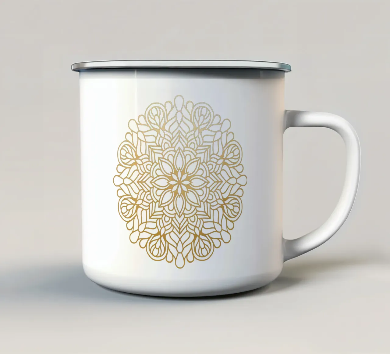 Mandala d'oro tazza in smalto da Spiritual Touch