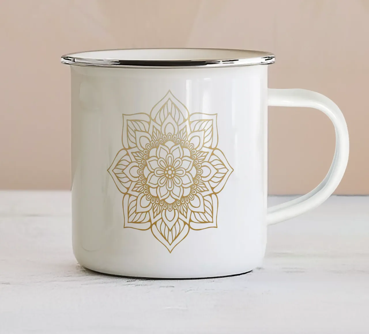 Mandala d'oro tazza in smalto da Spiritual Touch