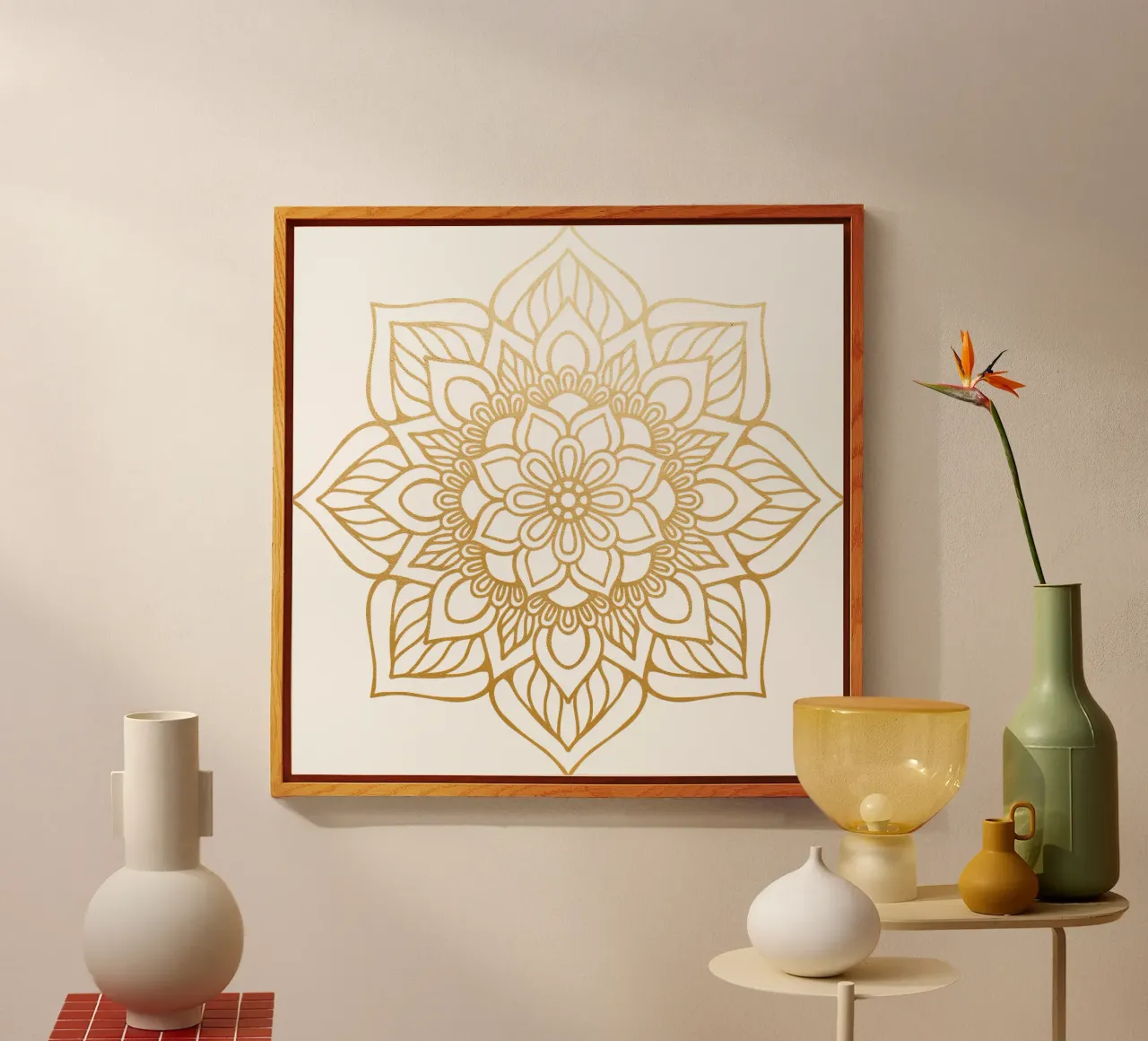 Mandala d'oro plexiglass da Spiritual Touch