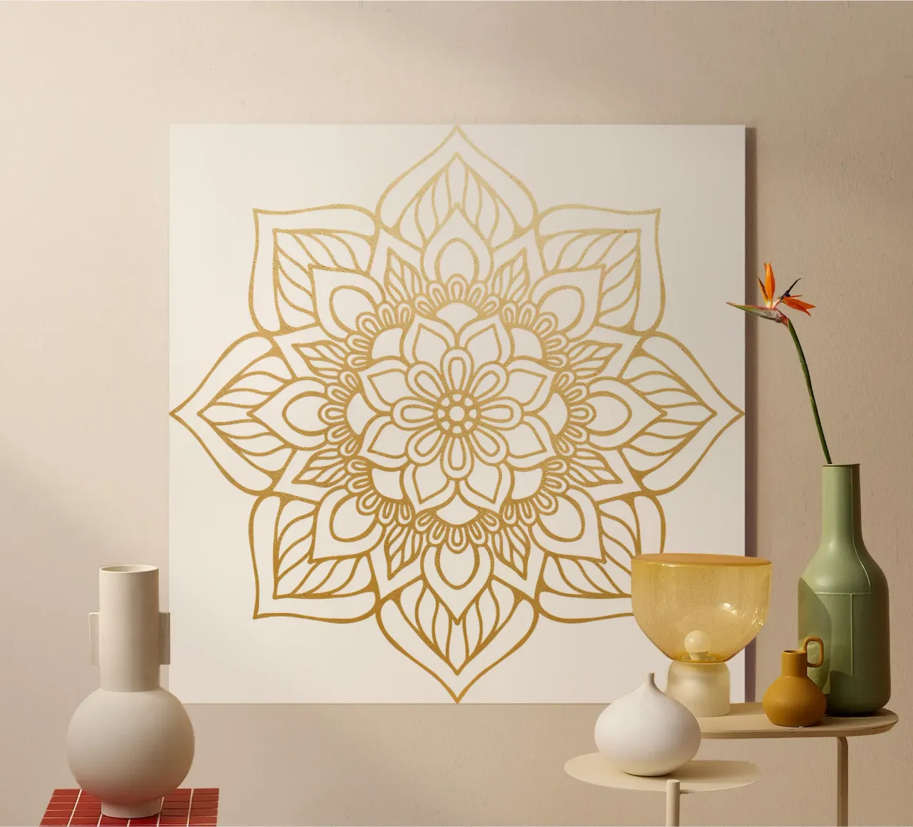 Mandala d'oro plexiglass da Spiritual Touch