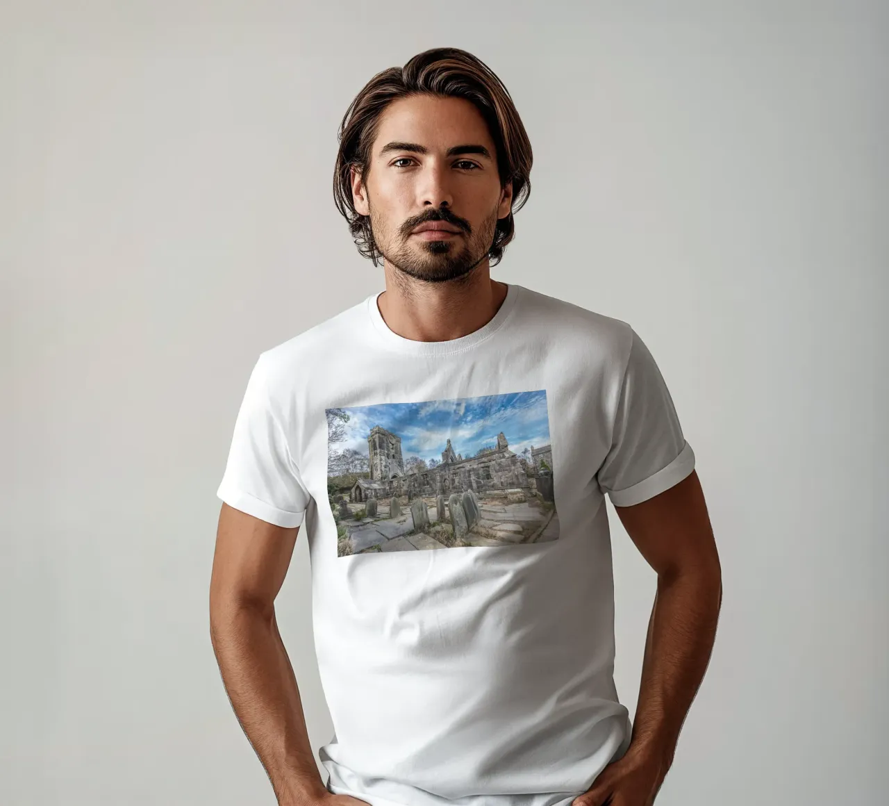 Chiesa di Heptonstall t-shirt da Dave Hare Photography