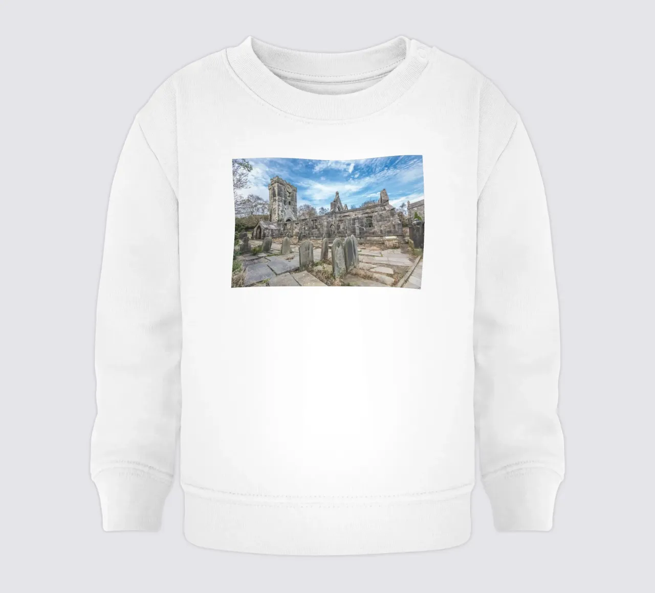 Chiesa di Heptonstall felpa neonato da Dave Hare Photography