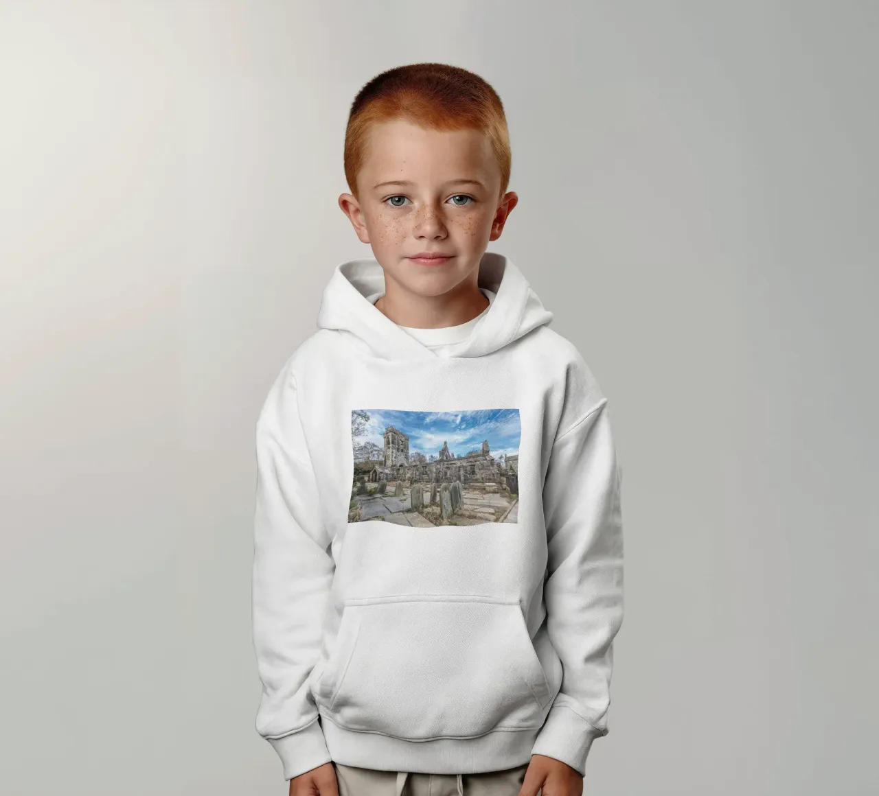 Chiesa di Heptonstall felpa bambino con cappuccio da Dave Hare Photography