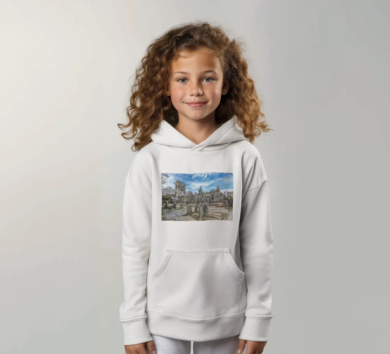 Chiesa di Heptonstall felpa bambino con cappuccio da Dave Hare Photography