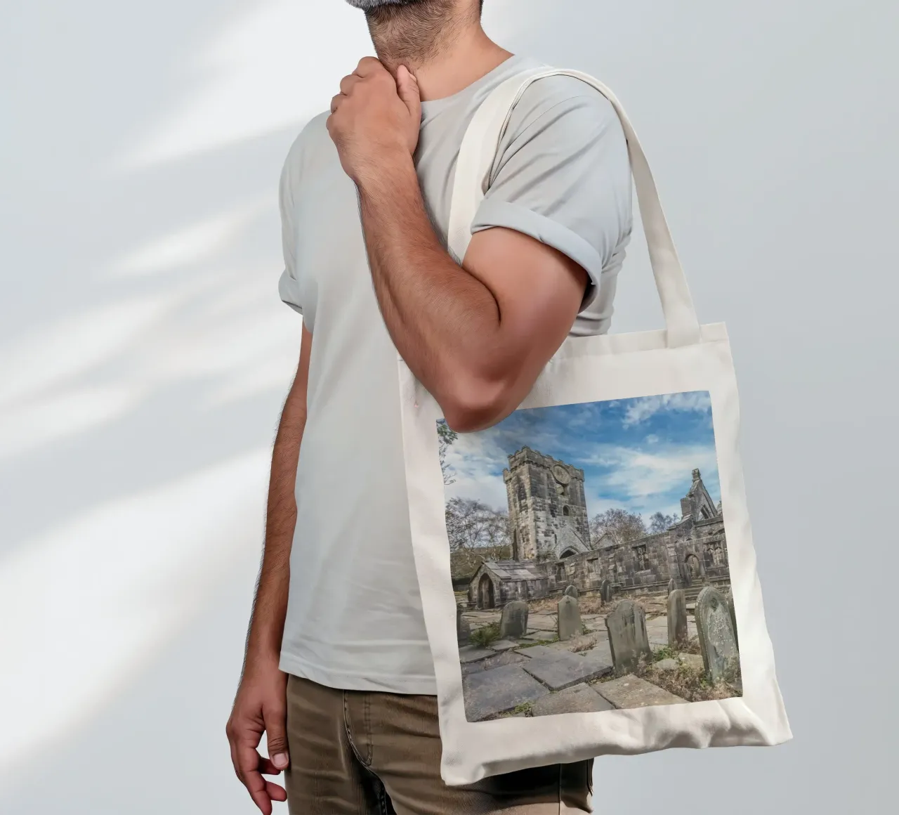 Chiesa di Heptonstall borsa in juta da Dave Hare Photography
