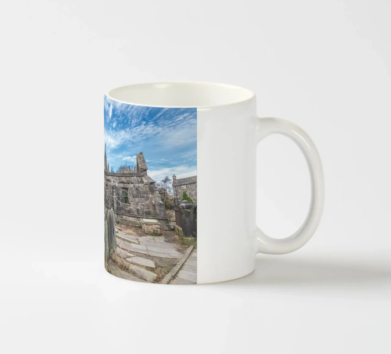Chiesa di Heptonstall tazza in ceramica da Dave Hare Photography