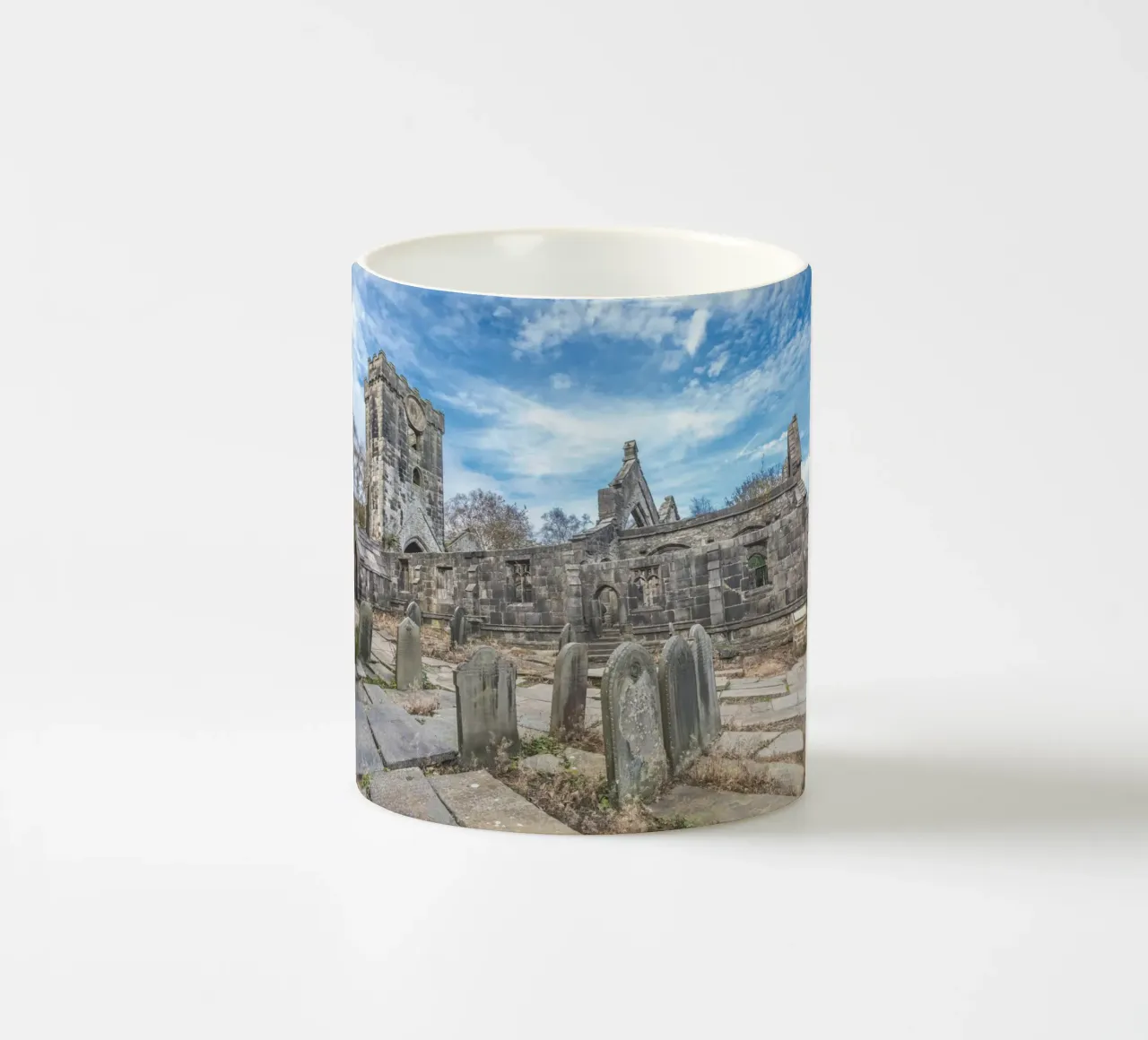 Chiesa di Heptonstall tazza in ceramica da Dave Hare Photography