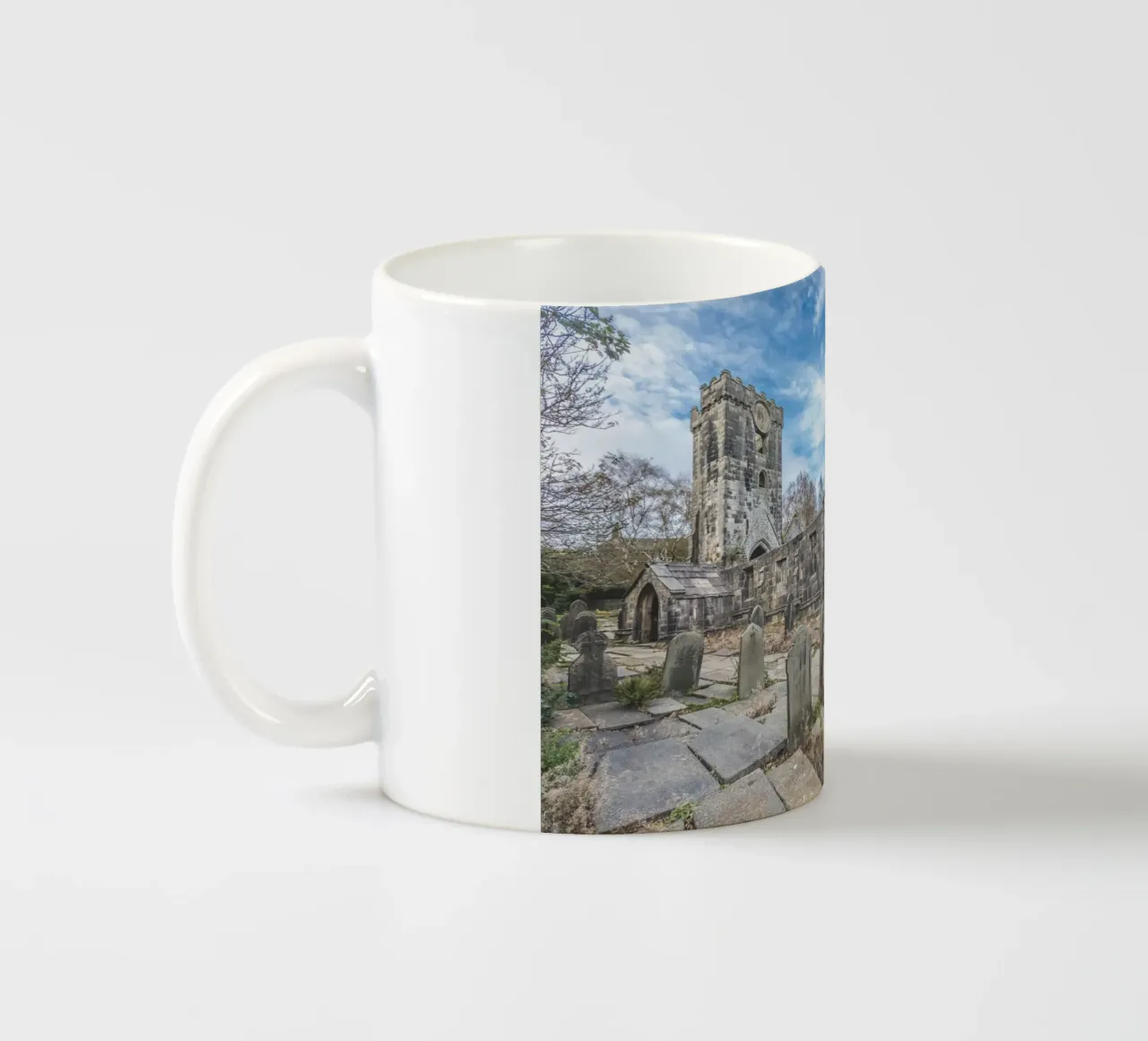 Chiesa di Heptonstall tazza in ceramica da Dave Hare Photography