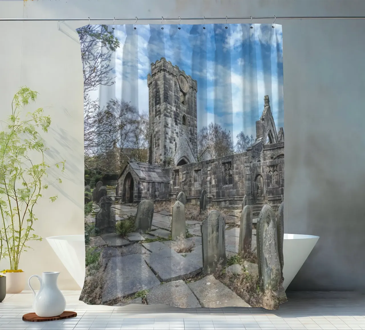 Chiesa di Heptonstall tenda da doccia da Dave Hare Photography