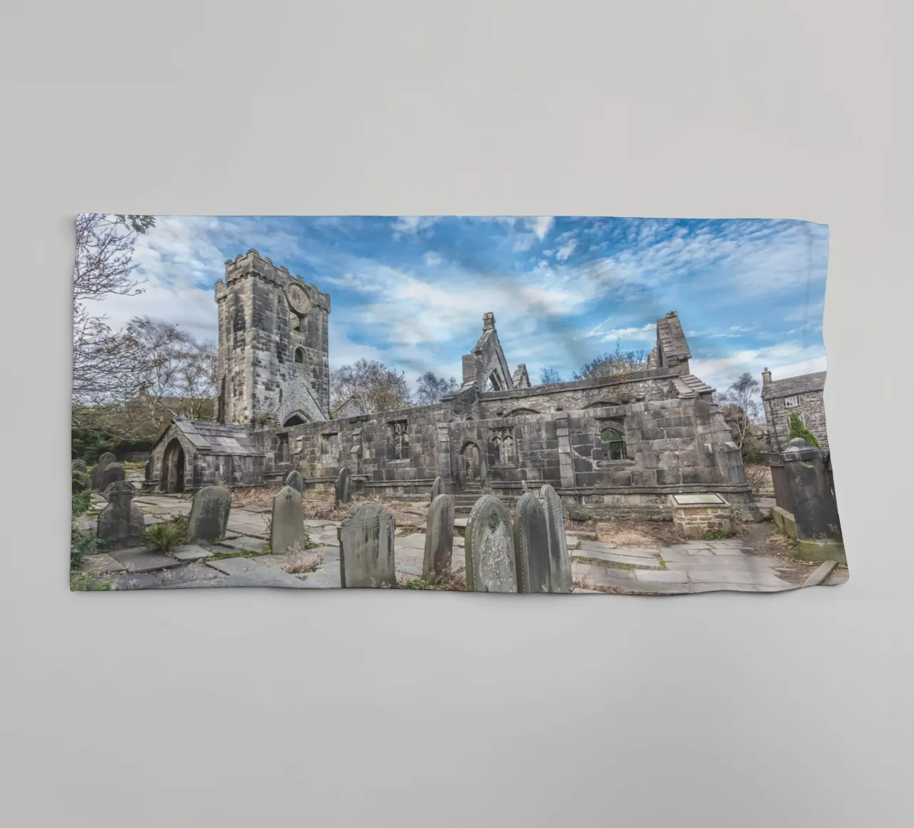 Chiesa di Heptonstall asciugamano da bagno da Dave Hare Photography