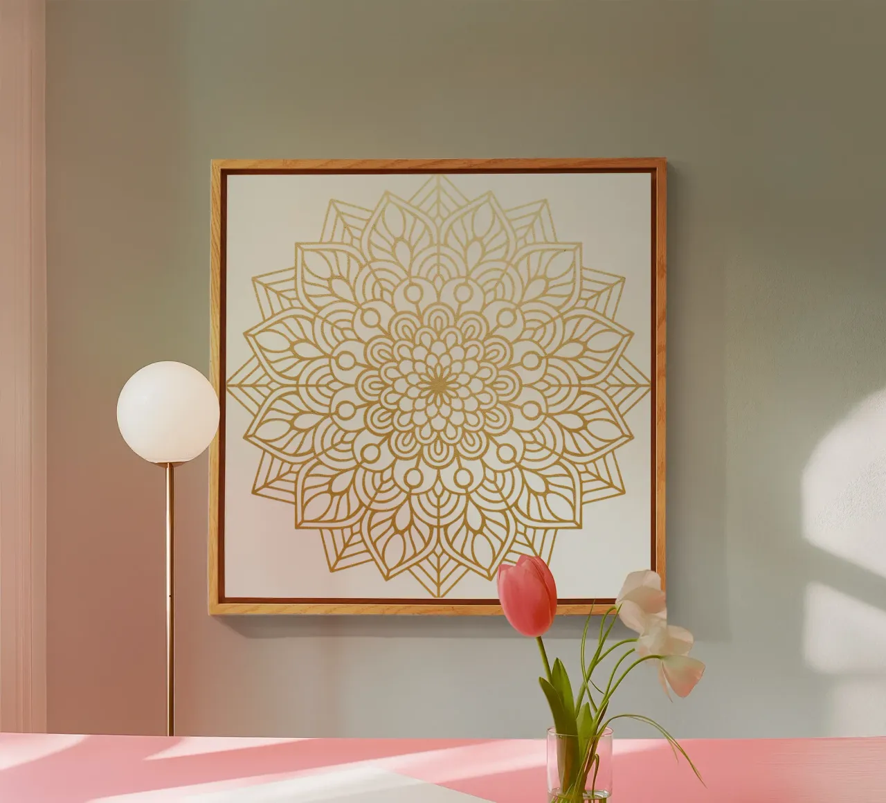 Mandala d'oro plexiglass da Spiritual Touch
