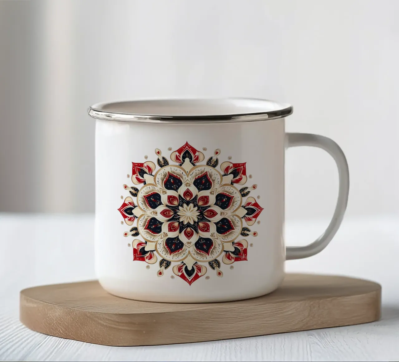 Mandala di Natale tazza in smalto da Spiritual Touch