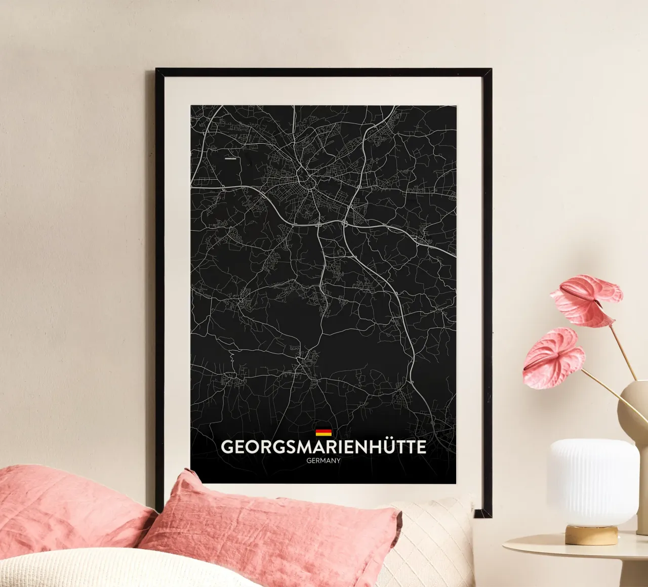 Georgsmarienhutte DE poster con telaio in alluminio da Christopher Adams