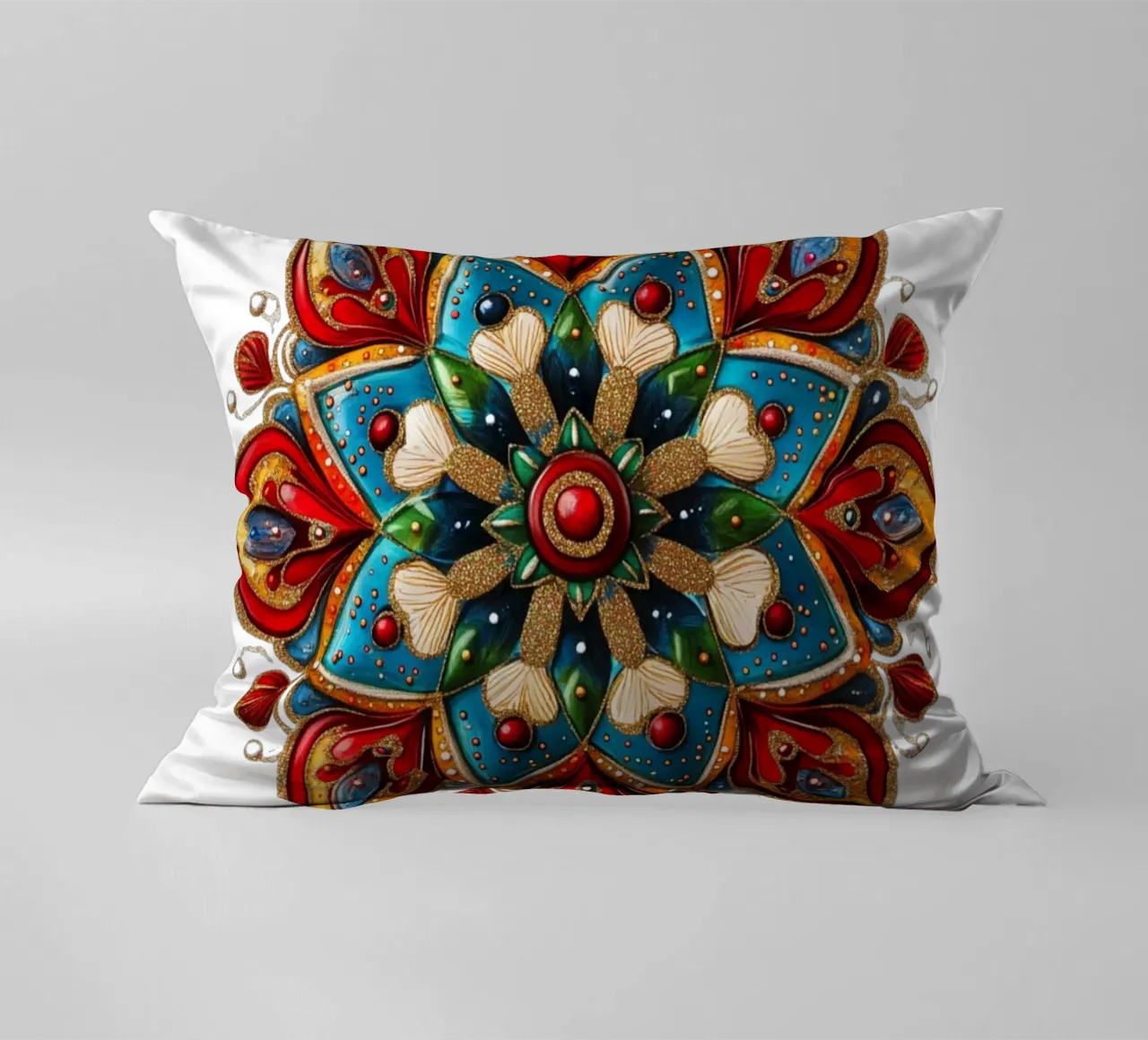 Christmas Mandala decorative cushion by Spiritual Touch