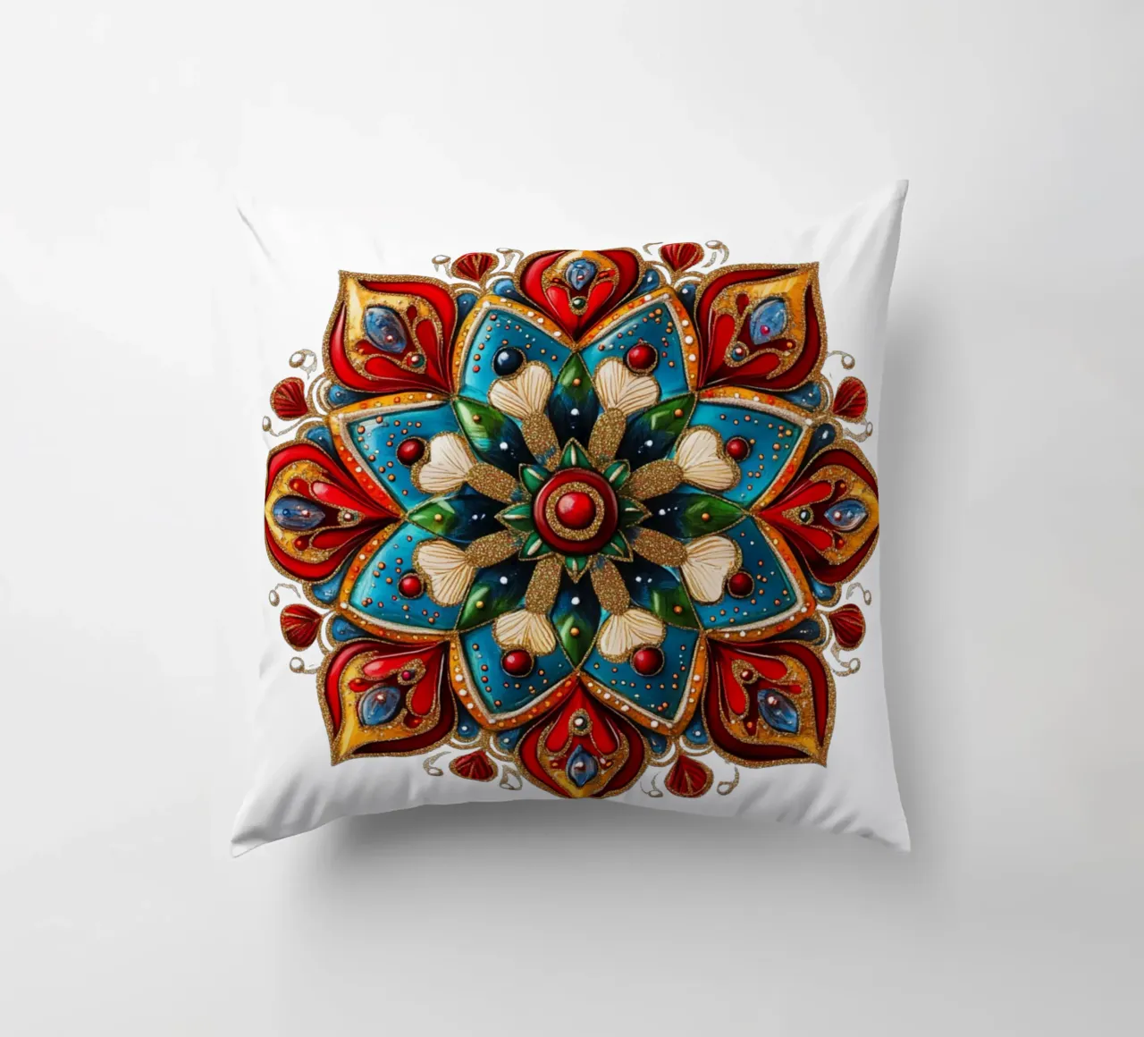 Christmas Mandala decorative cushion by Spiritual Touch