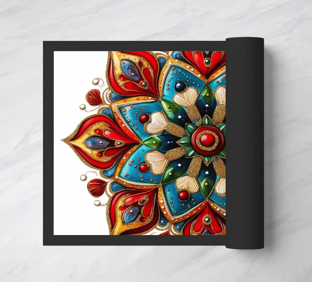 Kerst Mandala deurmat van Spiritual Touch