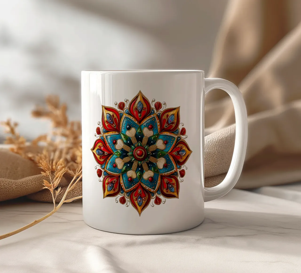 Mandala di Natale tazza in ceramica da Spiritual Touch