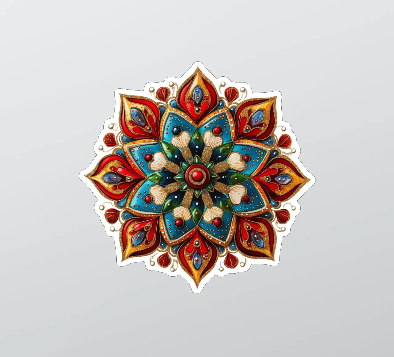Kerst Mandala sticker van Spiritual Touch