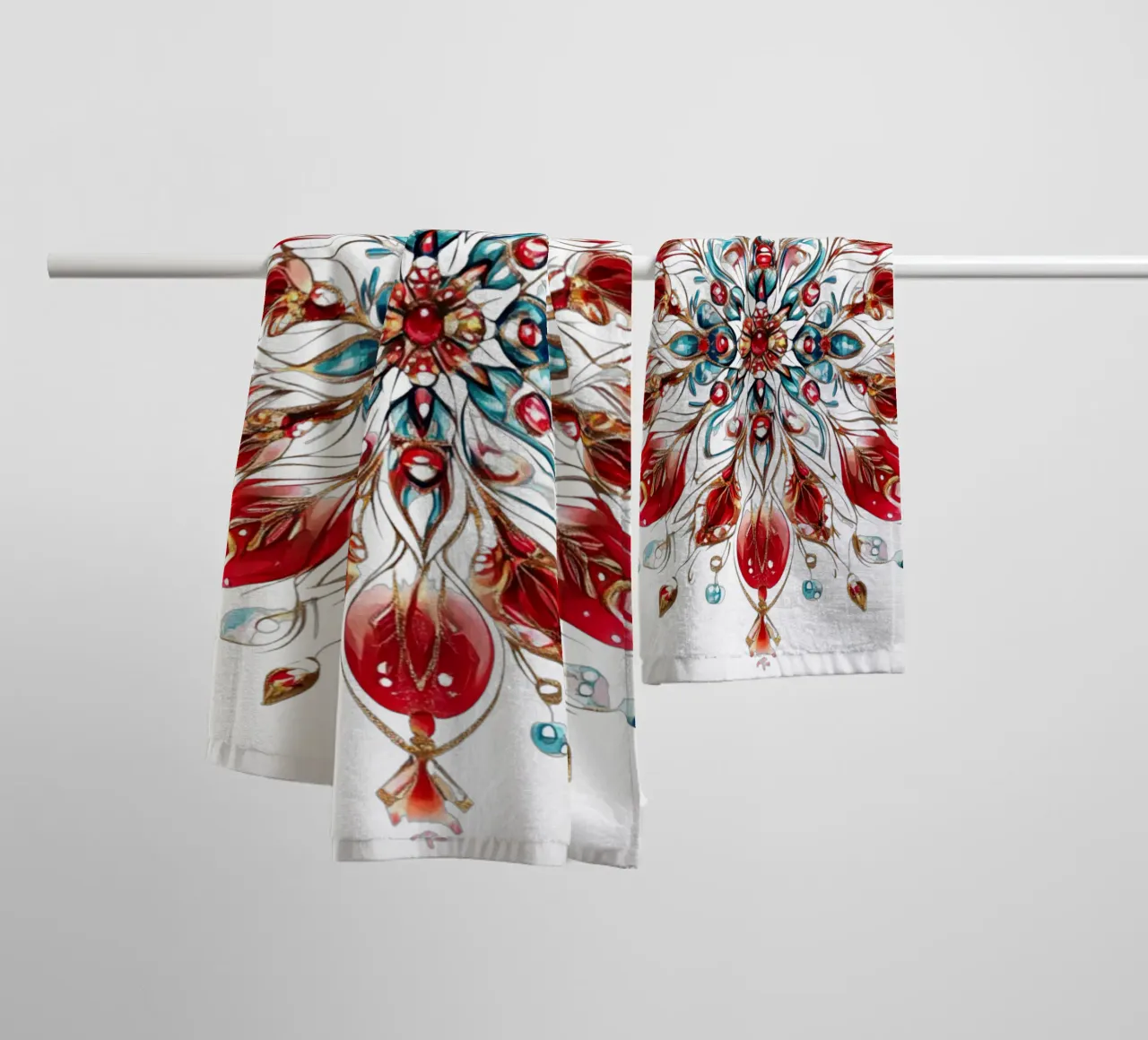 Mandala di Natale asciugamano da bagno da Spiritual Touch