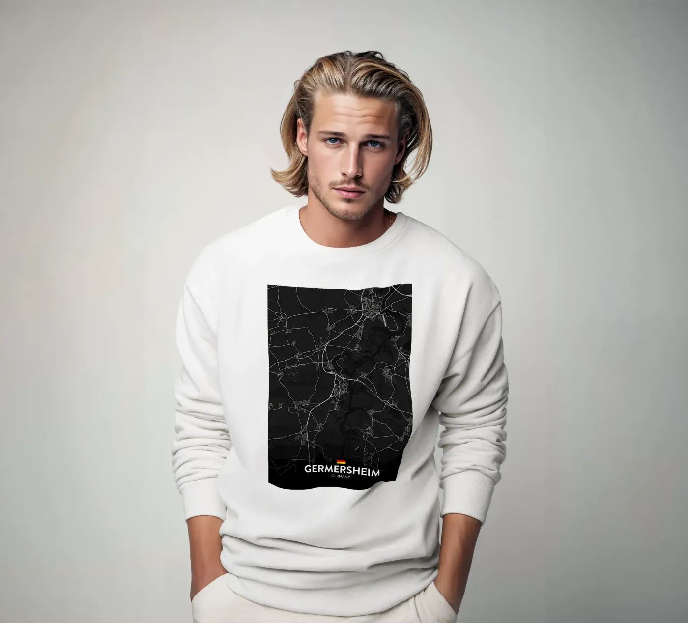 map sweatshirt by Christopher Adams