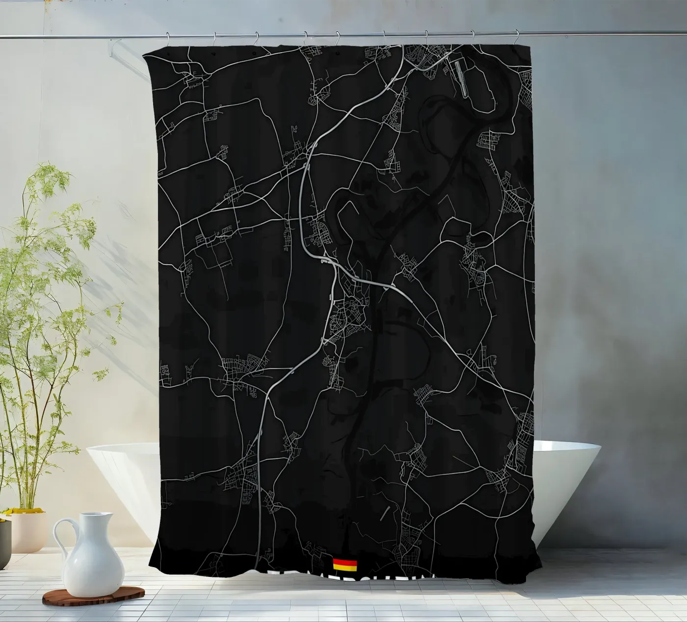 map douchegordijn van Christopher Adams