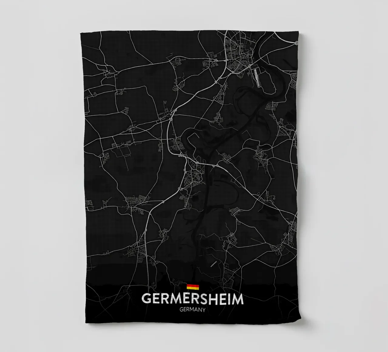 Karte Geschirrtuch von Christopher Adams