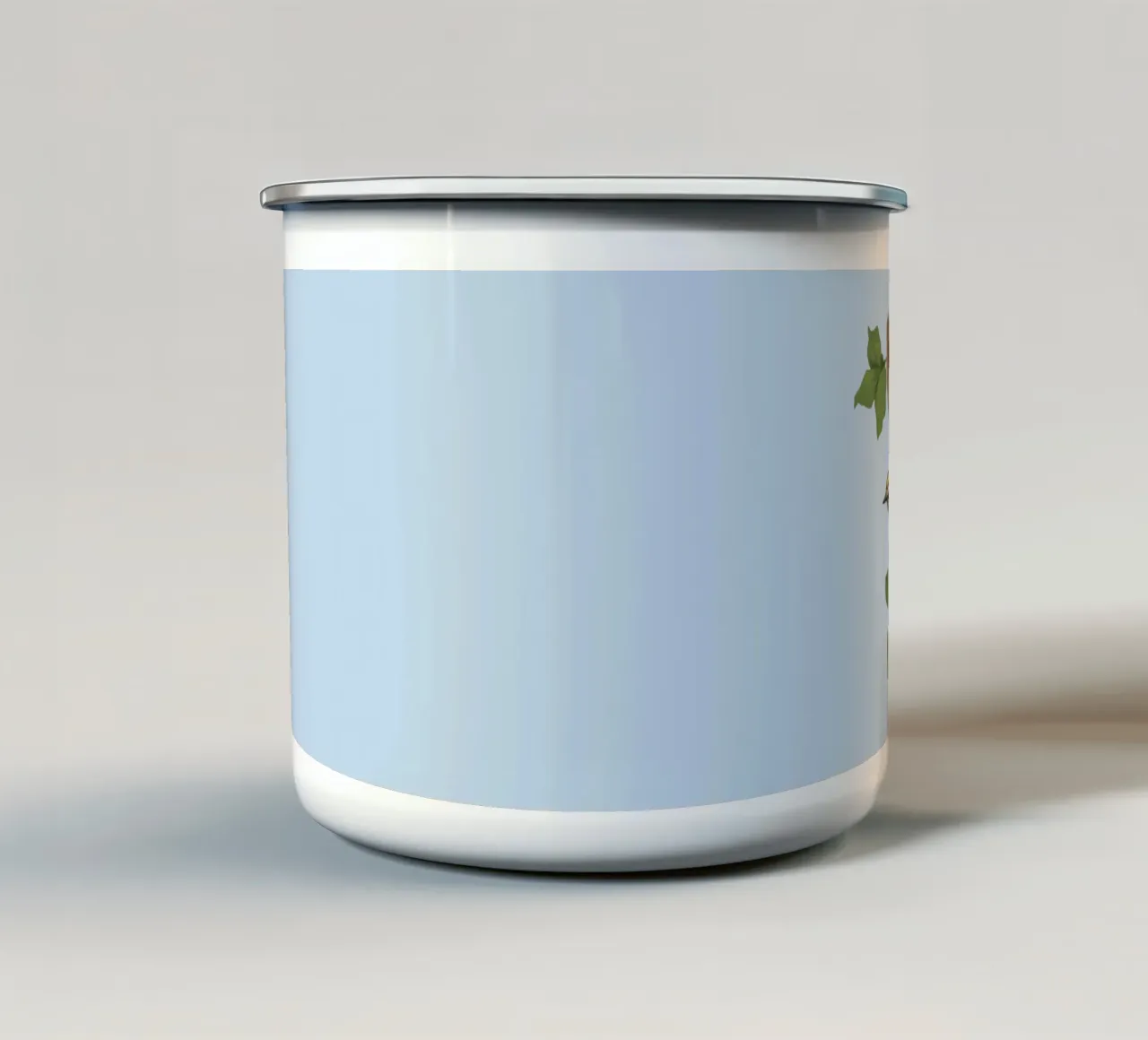 Disegno digitale di firecrest comune tazza in smalto da BwiseLizzy