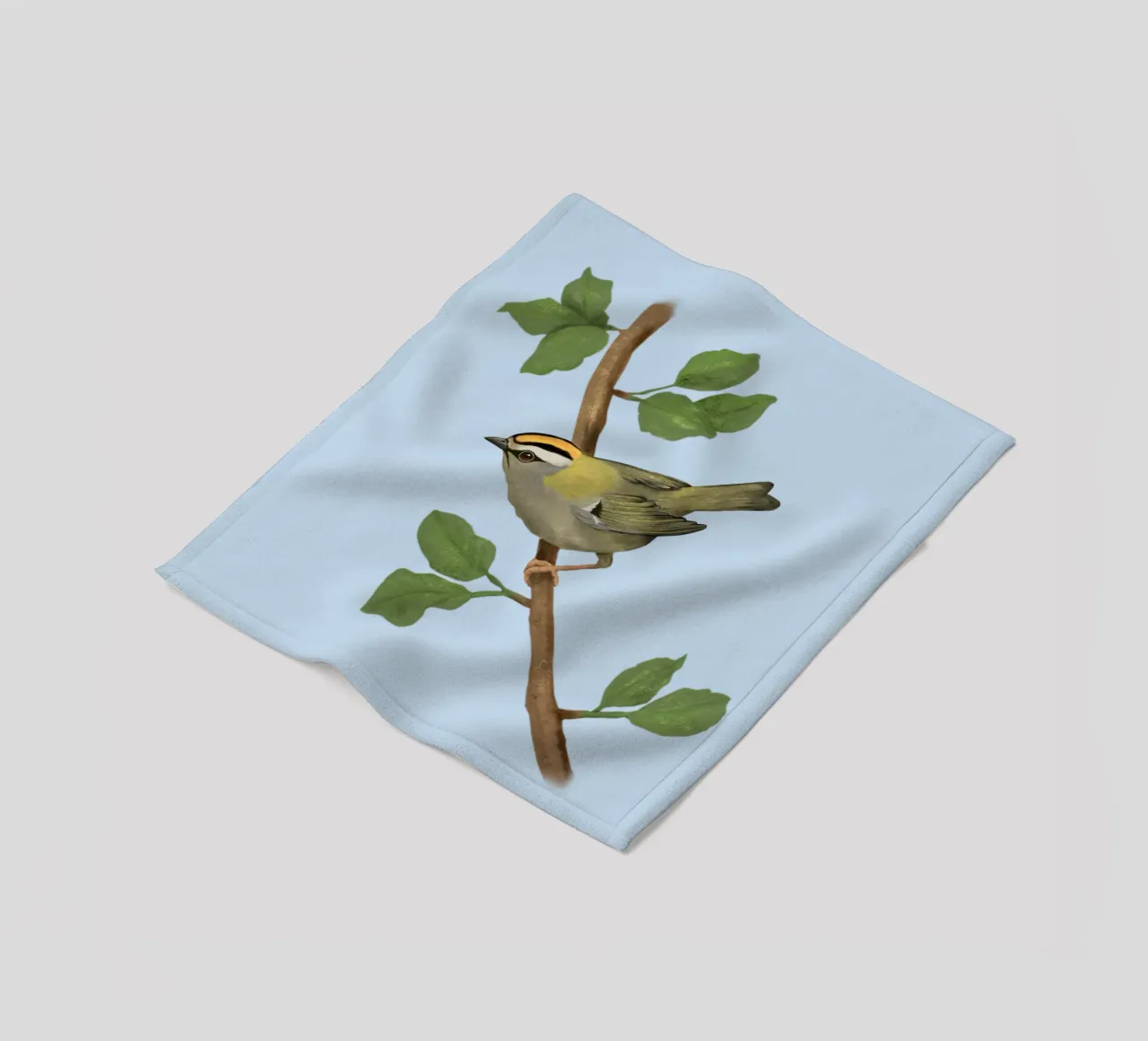 Disegno digitale di firecrest comune coperta in pile da BwiseLizzy