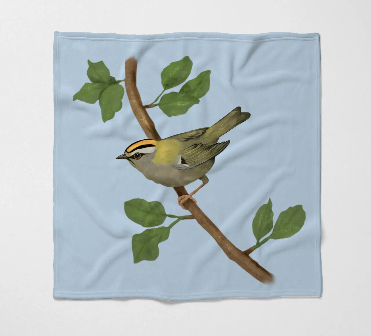 Disegno digitale di firecrest comune coperta in pile da BwiseLizzy