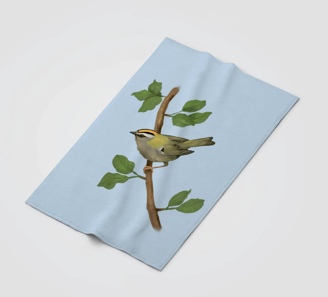 Disegno digitale di firecrest comune coperta in pile da BwiseLizzy