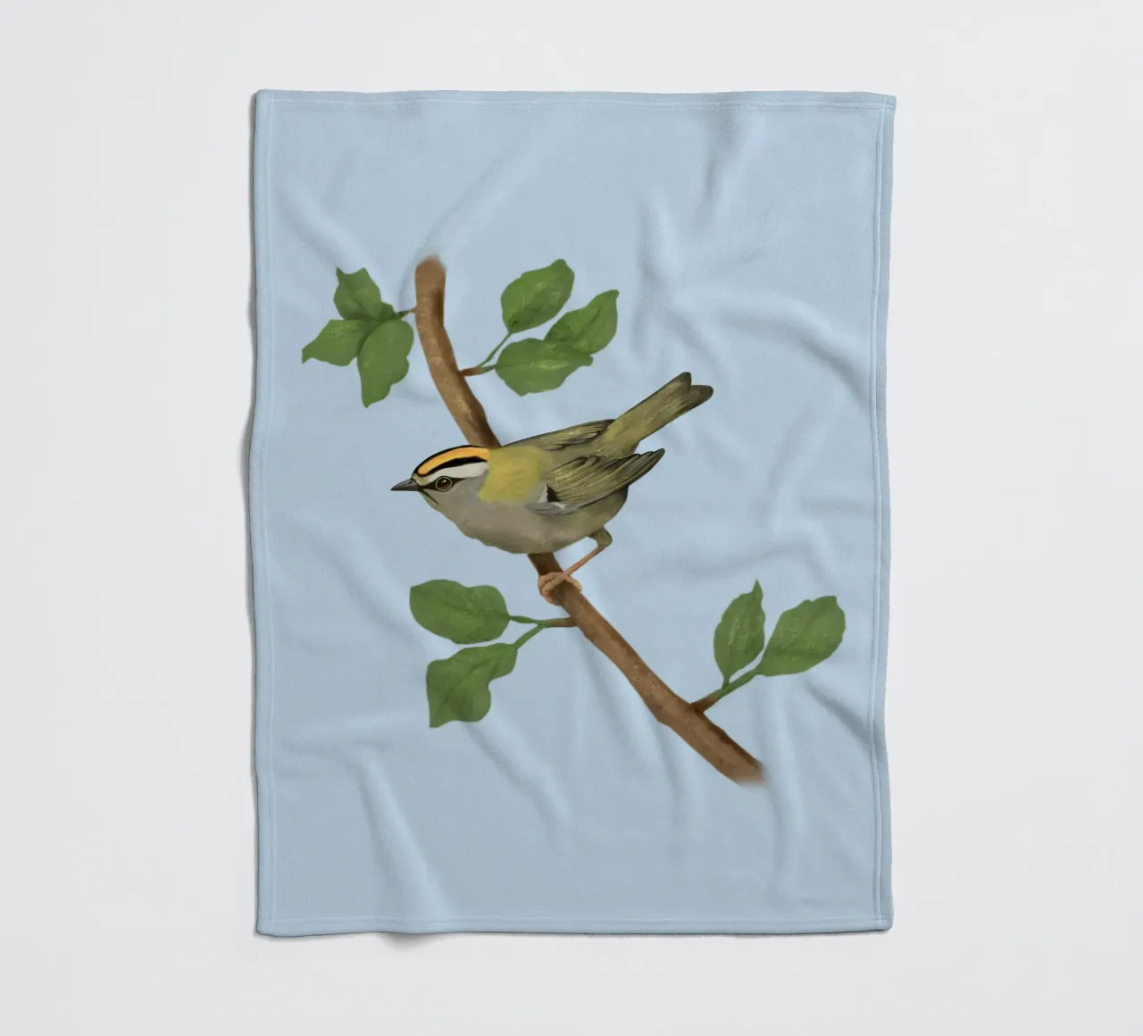 Disegno digitale di firecrest comune coperta in pile da BwiseLizzy