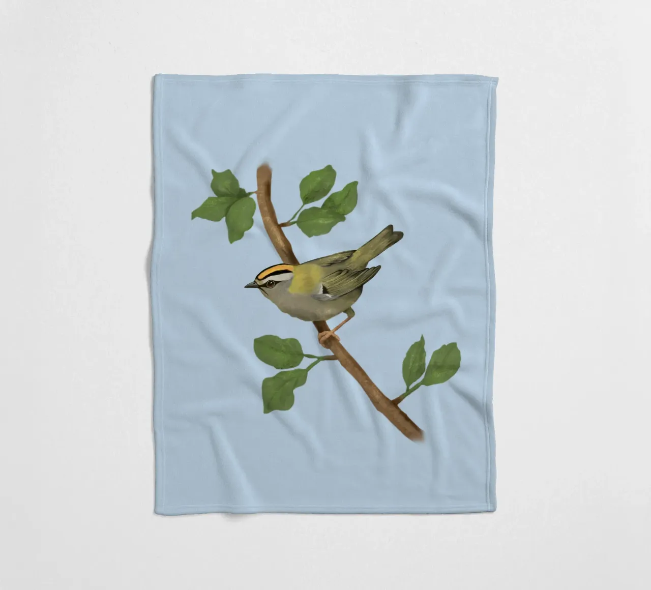 Disegno digitale di firecrest comune coperta in pile da BwiseLizzy