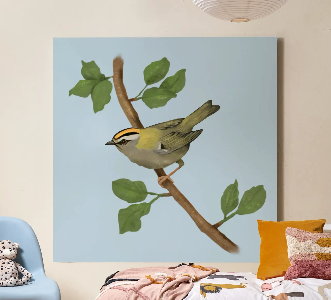 Disegno digitale di firecrest comune tela da BwiseLizzy