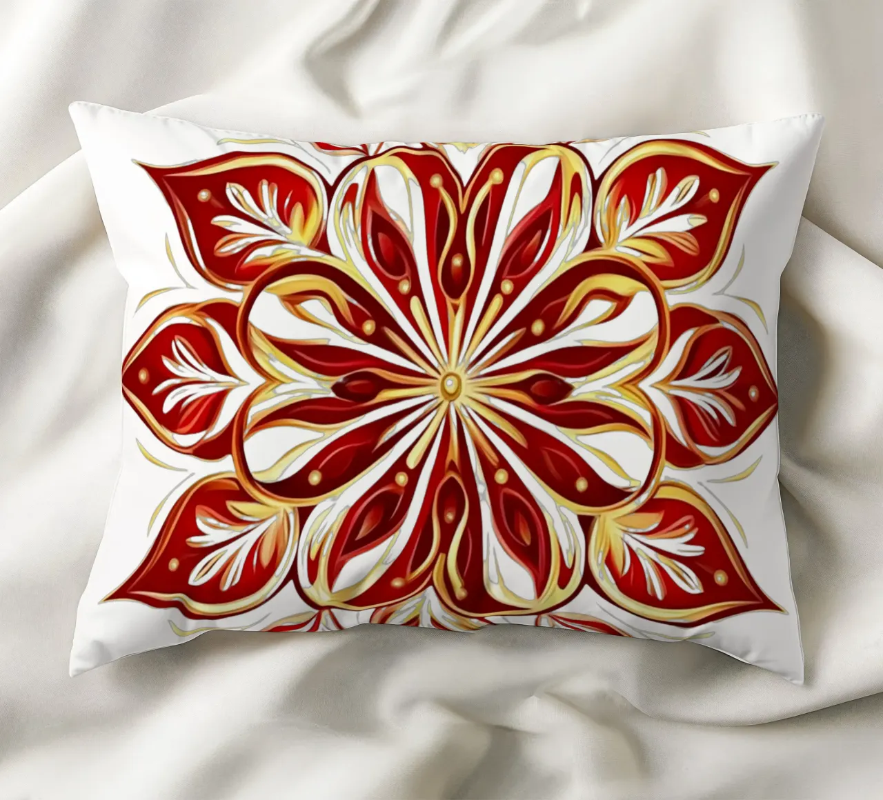 Christmas Mandala decorative cushion by Spiritual Touch