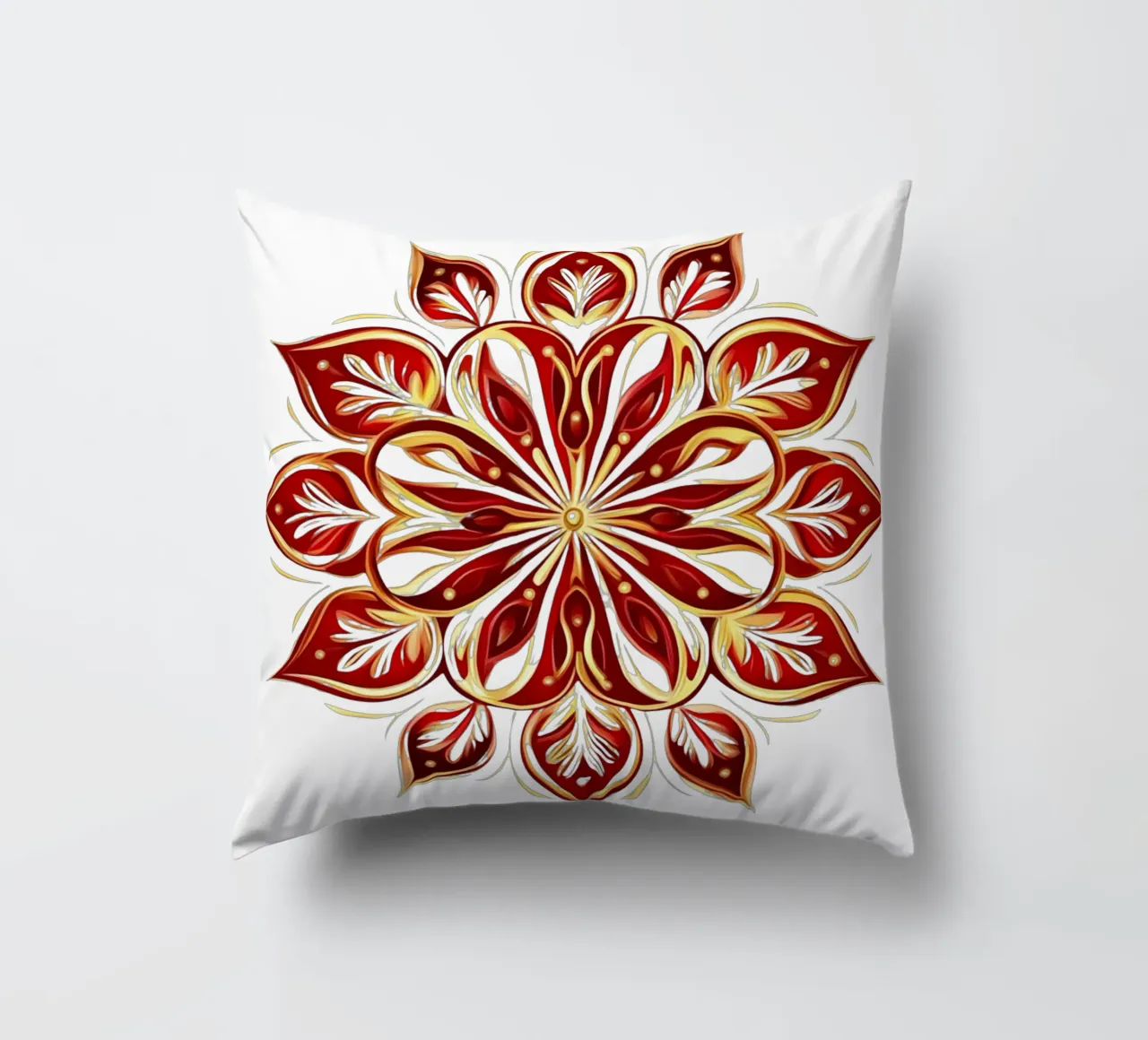 Christmas Mandala decorative cushion by Spiritual Touch