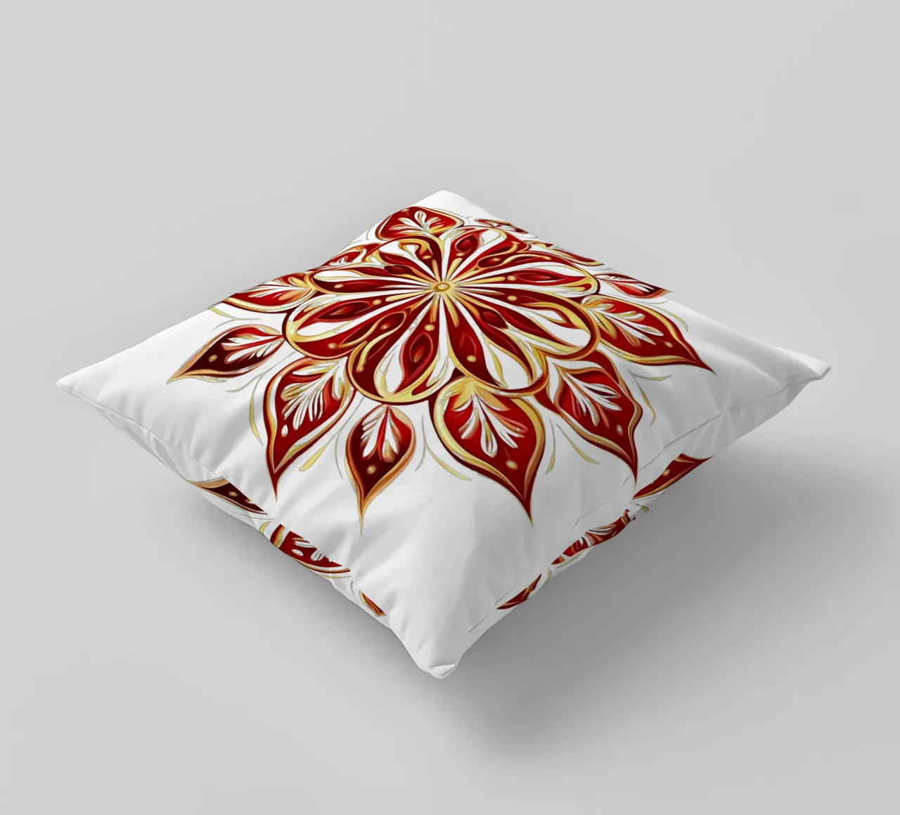 Christmas Mandala decorative cushion by Spiritual Touch