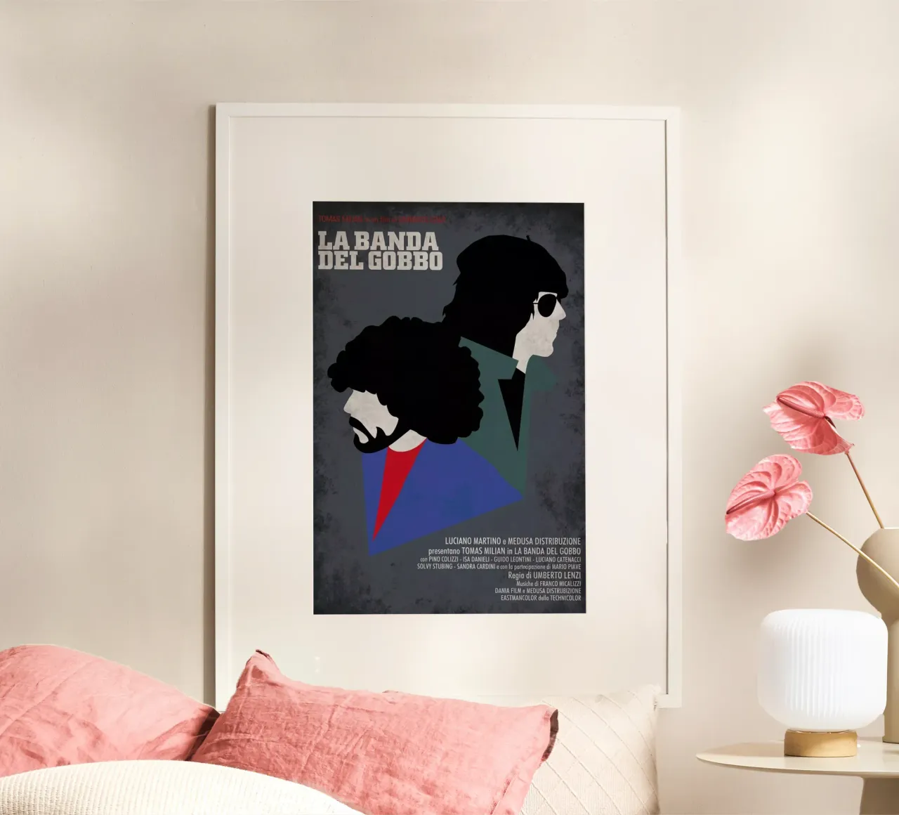 La Banda del Gobbo poster con telaio in legno da Federico Mancosu