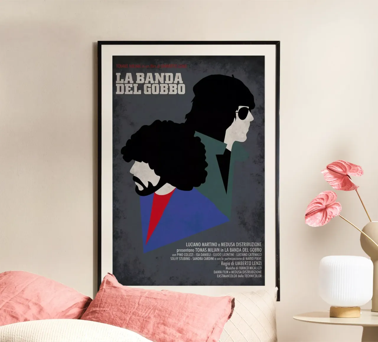 La Banda del Gobbo poster con telaio in legno da Federico Mancosu