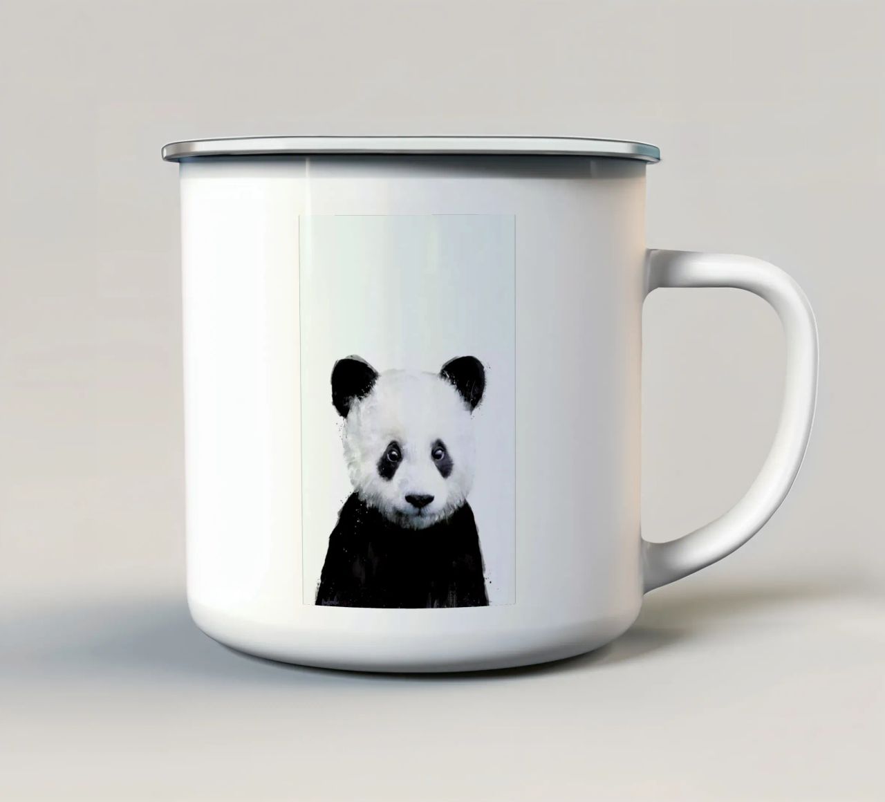 Little Panda tazza in smalto da Amy Hamilton