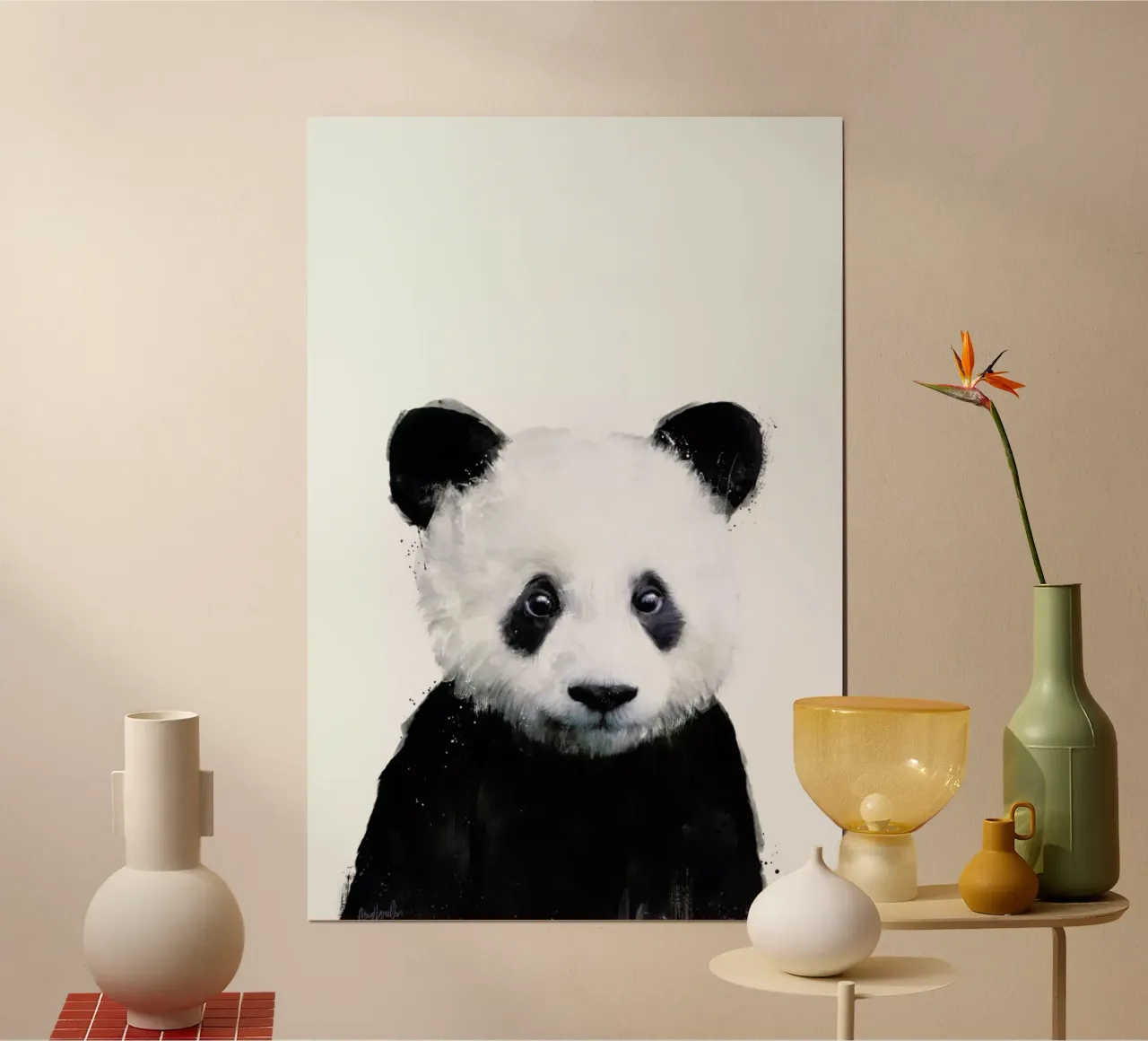 Little Panda poster con telaio in plastica da Amy Hamilton