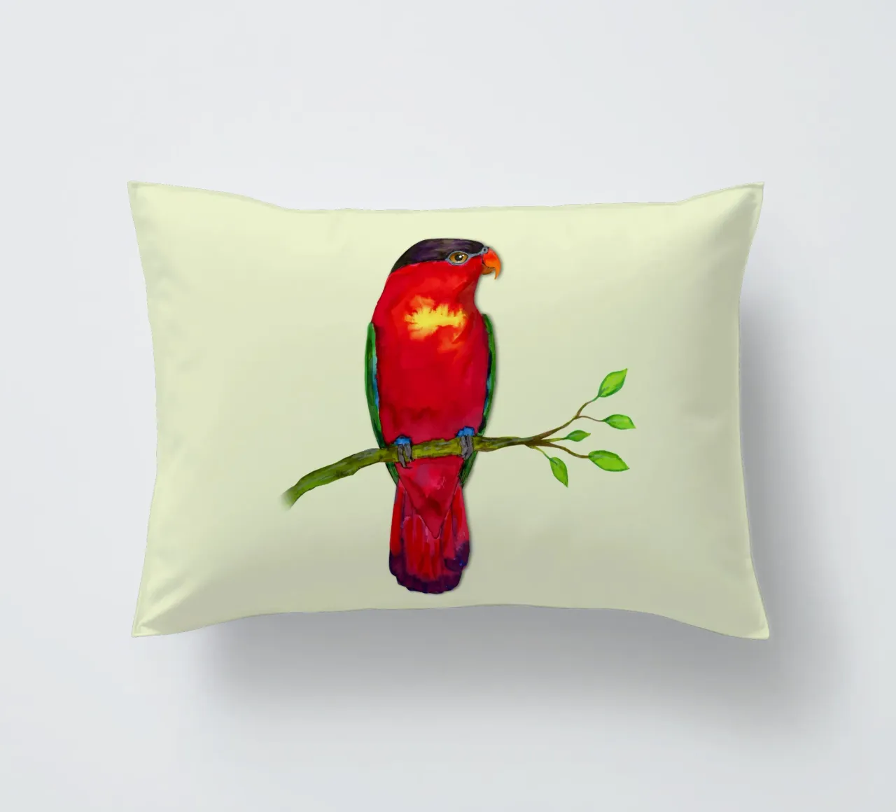 Lory dal naso viola Acquerello cuscino da BwiseLizzy